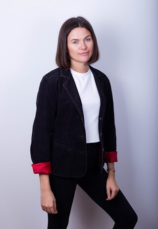 TOMMY HILFIGER CORDUROY BLACK BLAZER