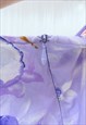 90S VINTAGE LILAC & PURPLE FLORAL SHIFT DRESS (SIZE M)