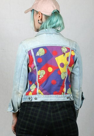 REWORKED THE MASK 90S CARTOON VINTAGE DENIM JACKET