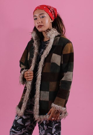 VINTAGE PATCHWORK SUEDE COAT