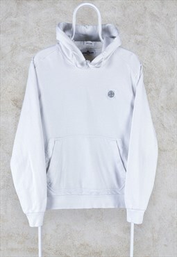 Stone Island White Hoodie Pullover 2012 Patch Logo Large