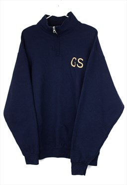 Vintage GS 1/4 zip Sweatshirt in Blue L