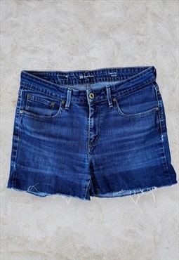 Levi's Blue Denim Shorts Cut Off Women's W30