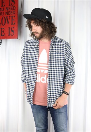 VINTAGE CHECK FLANNEL OVERSIZED GRUNGE INDI SHIRT