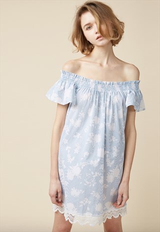 FLORAL BLUE DRESS