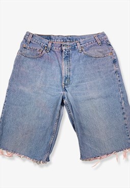 Vintage levi's 550 cut off denim shorts blue w34 BV14577