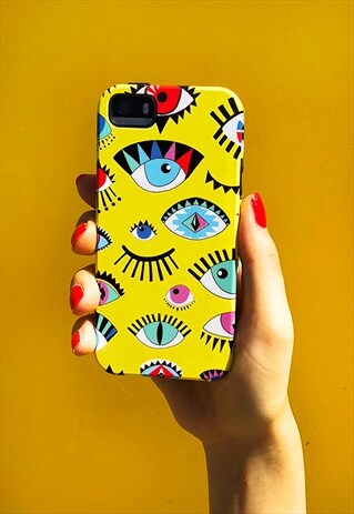 CRAZY EYE PRINT PHONE CASE - IPHONE SE