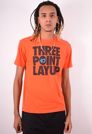 NIKE MENS VINTAGE T-SHIRT TOP MEDIUM ORANGE 90S