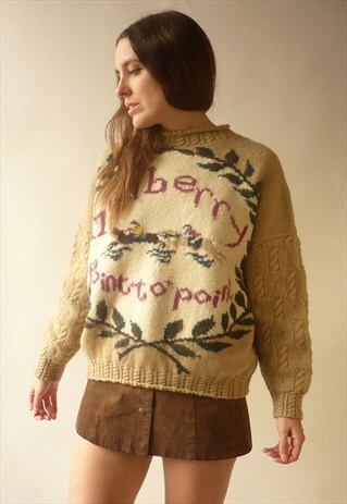 MULBERRY 1980'S VINTAGE NOVELTY EQUESTRIAN HORSE JUMPER