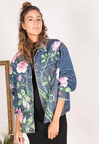 VINTAGE 80S EMBELLISHED LEE DENIM JACKET / R157