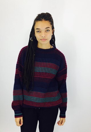 VINTAGE KNITTED NEW WOOL PATTERN JUMPER