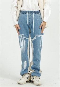 Kalodis Splattered Paint Elastic Waist Jeans