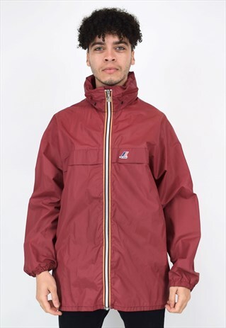 VINTAGE 90'S RED K-WAY ZIP UP JACKET