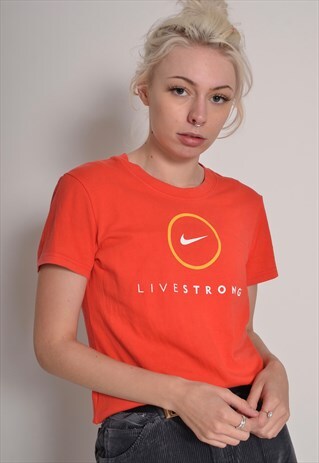 VINTAGE NIKE LIVESTRONG T-SHIRT RED