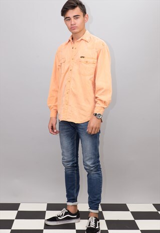 PEACH WRANGLER DENIM SHIRT