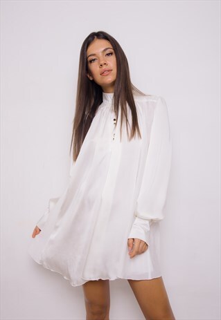 SILKY WHITE DRESS