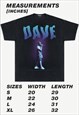DAVE UNISEX TEE PRINTED T-SHIRT IN BLACK