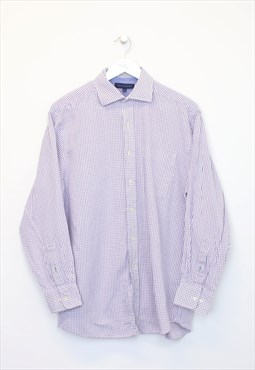 Vintage Tommy Hilfiger checked shirt in purple. Best fits M