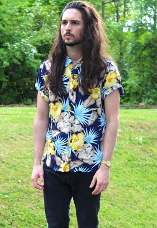 VINTAGE 90S HAWAIIAN USA SHIRT - MEDIUM - FESTIVAL FLORAL
