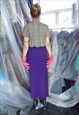 VINTAGE Y2K MAXI LONG FITTING FUNKY FESTIVAL SKIRTS PURPLE