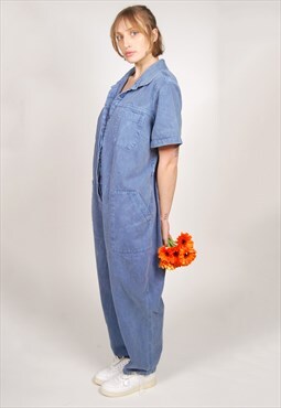 Vintage Work Coveralls (XL) blue Y2K jumpsuit workwear work