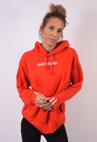 VINTAGE ADIDAS HOODIE JUMPER RED