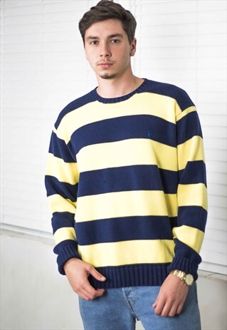 VINTAGE POLO RALPH LAUREN JUMPER LOGO 90S XL 24.5