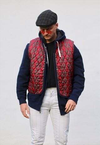 TOMMY HILFIGER JEANS USA TARTAN SPORTING PUFFER TANK