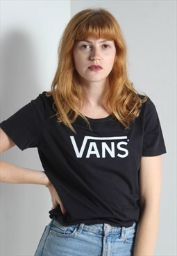 Vintage VANS Y2K Fitted T-Shirt Black