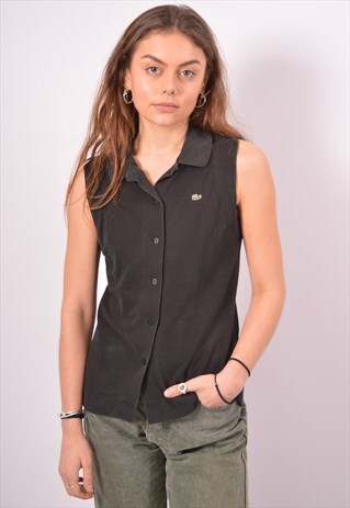VINTAGE LACOSTE SHIRT SLEEVELESS BLACK