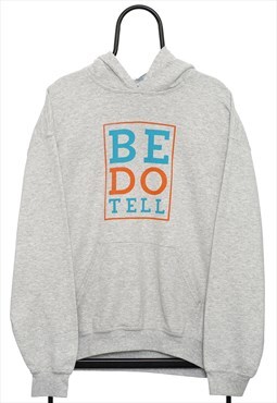 Vintage Be Do Tell Graphic Grey Hoodie Womens