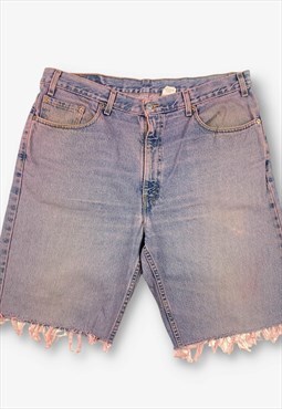 Vintage 80s Levi's 550 Cut Off Denim Shorts Pink W40 BV19228