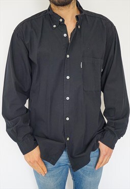 Vintage Button-up Shirt in Black 