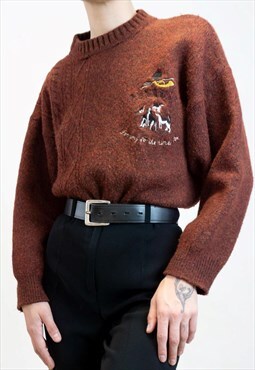 80s burgundy sweater