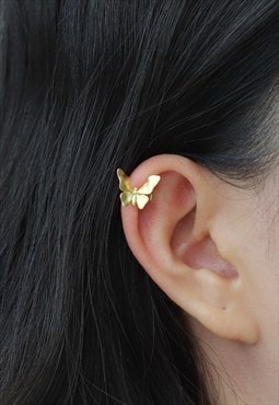 Gold Butterfly Ear Clip