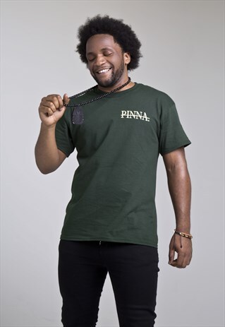 PINNA BASIC EMBROIDERED T-SHIRT - FOREST GREEN