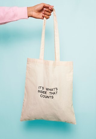 IT'S WHAT'S INSIDE THAT COUNTS CANVAS TOTE BAG