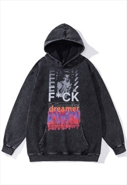 Eminem hoodie Slim Shady pullover rapper print jumper grey