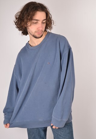 VINTAGE TOMMY HILFIGER SWEATSHIRT IN BLUE