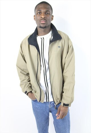 VINTAGE NORTH SAILS BEIGE FLEECE-LINED JACKET