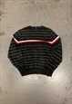 TOMMY HILFIGER KNITTED JUMPER STRIPED PATTERNED SWEATER 