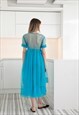 BLUE TULLE DRESS,VILLANELLE DRESS,SEXY DRESS,EXTRAVAGANT