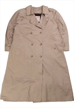 Vintage 90's Clipper Mist Trench Coat Long Button Up Beige