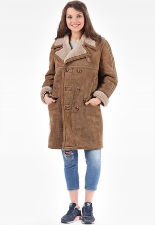 VINTAGE 70S SHEEPSKIN SHEARLING COAT