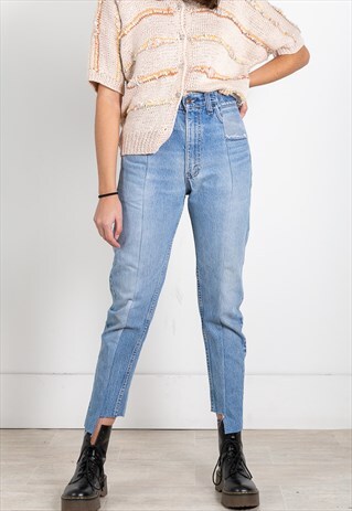VINTAGE 80S REWORK LEVIS DECONSTRUCTED DENIM JEANS SP201775