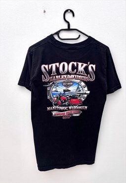 Vintage Harley Davidson black Wisconsin T-shirt small 