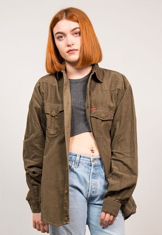 VINTAGE 90'S LIGHT BROWN CORD SHIRT