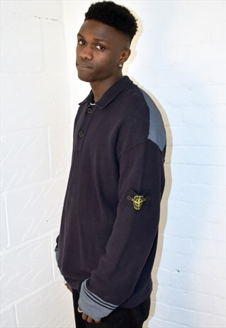 RARE VINTAGE STONE ISLAND BUTTON DOWN JUMPER TOP