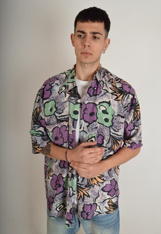 VINTAGE SILK SHIRT FESTIVAL PRINT (2825)