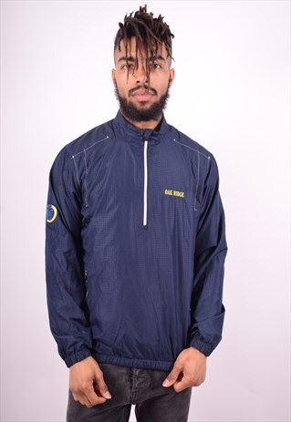 ADIDAS MENS VINTAGE PULLOVER JACKET MEDIUM BLUE 90'S